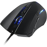 HELLCAT - 6 Buttons, Ergonomic, Optical Wired Gaming Mouse with Adjustable DPI 800/1200/1600/2400 and Braided Cable compatible with Windows and Mac by Wasserstein