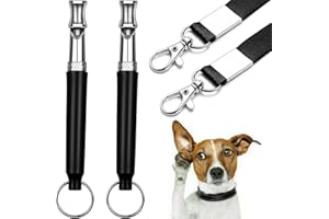 Reddeda Dog Whistle - Stop Barking Neighbors Dog, Ultra-Wide Frequency Ultrasonic Silent Dog Whistle for Dog, 2 Pack Professional Recall Dog Training Whistles