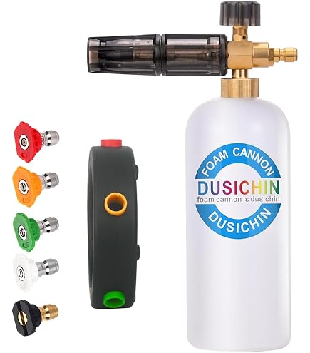 2x 1.1mm Foam Cannon Nozzles & 2x Foam Makers - Brass Tips & Mesh Filters For Pressure Washer Snow Foam Lance