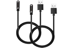 Xininyia 2-Pack for AngelSense Personal GPS Tracker Charger 4pin Magnetic Charging Cable USB Charging Cord