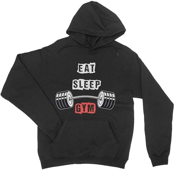 Pullover Sweater Eat Sleep Gym Sweatshirt Hoodie Workout Motivational