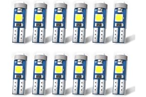 Nanpoku T5 LED Bulbs 74 73 37 2721 LED Bulb for Auto Car Dashboard Dash Instrument Panel Gauge Cluster Indicator Lights Lamp(