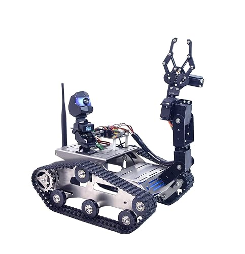 Computer Controlled Vehicle Robot Kit FPV Robot Car Kit with Robotic Arm HD Camera for Mega 2560 ...
