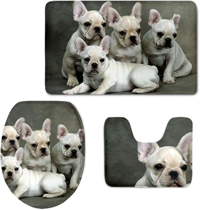 Coloranimal Badezimmerteppich-Set, 3D-Tier-Motiv, Konturmatte, Deckel