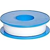 Dixon Valve TTC50 PTFE Industrial Sealant Tape, -212 to 500 Degree F Temperature Range, 3.5mil Thick, 1296" Length, 1/2" Width, White