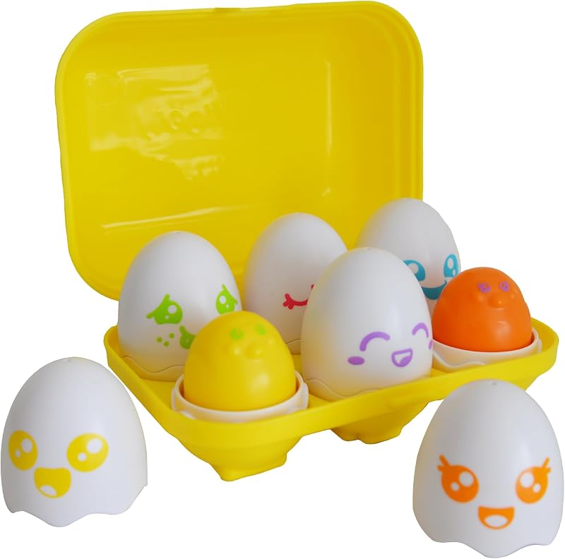 Tomy Toomies Eggs nuevos Huevos Hide and Squeak, Juego para bebés, Bizak (30693560)