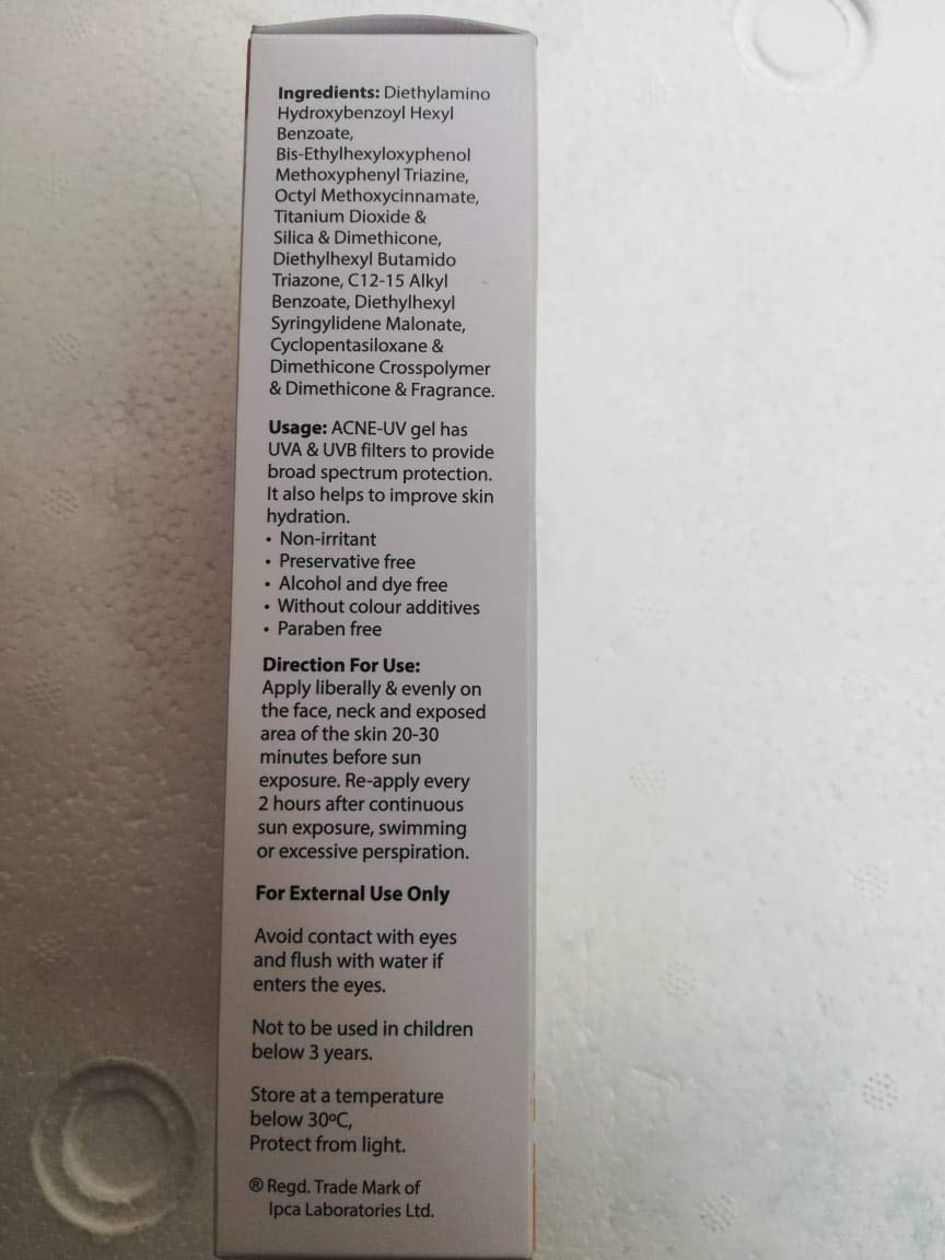 acne uv gel ingredients