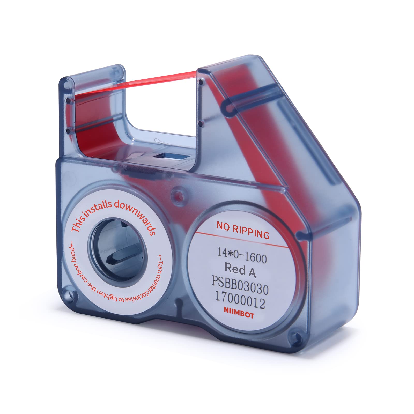 NIIMBOT B18 Compatible Labeling Ribbon, Replacement Refill Tapes for Thermal Transfer Label Printer, Legible Printing, Long Lasting Non Fade, Up to 16 Meters (Red)