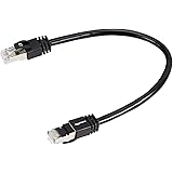 Amazon Basics RJ45 Cat 7 High-Speed Gigabit Ethernet Patch Internet Cable, 10Gbps, 600MHz - Black, 1-Foot, 5-Pack