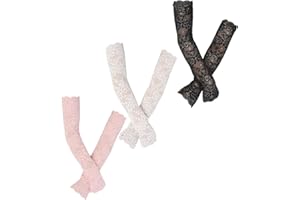 OSOLADY Women Lace Elastic Arm Sleeves UV Protection Cooling Ice Sleeves for Summer Sports Cycling Running