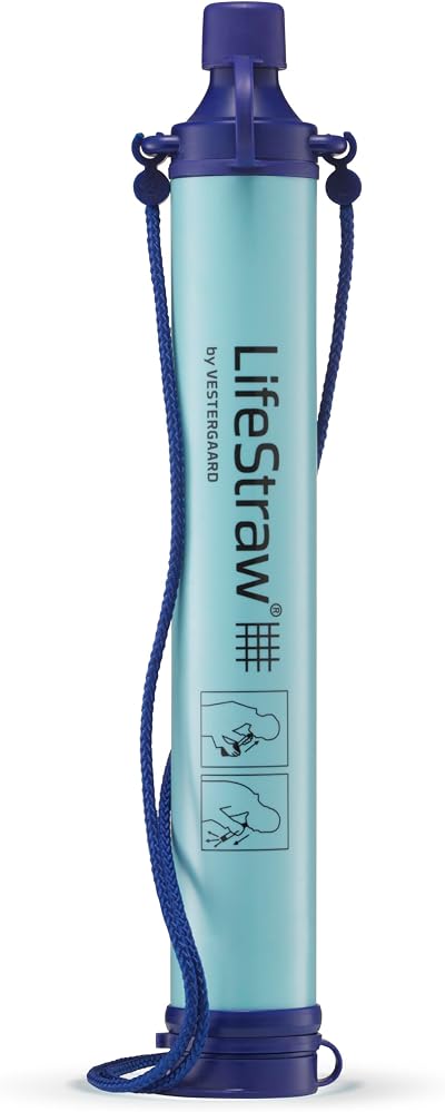 LifeStraw Personal Water Filter Blue 1pc Survival Ultralight 1000 Gallons