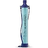 LifeStraw Personal Water Filter for Hiking, Camping, Travel, and Emergency Preparedness, Blue, Stocking Stuffers, for Men and