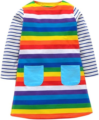 rainbow dress girl amazon