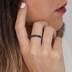 Supcare Anxiety Rings Spinner Black Spinner Ring