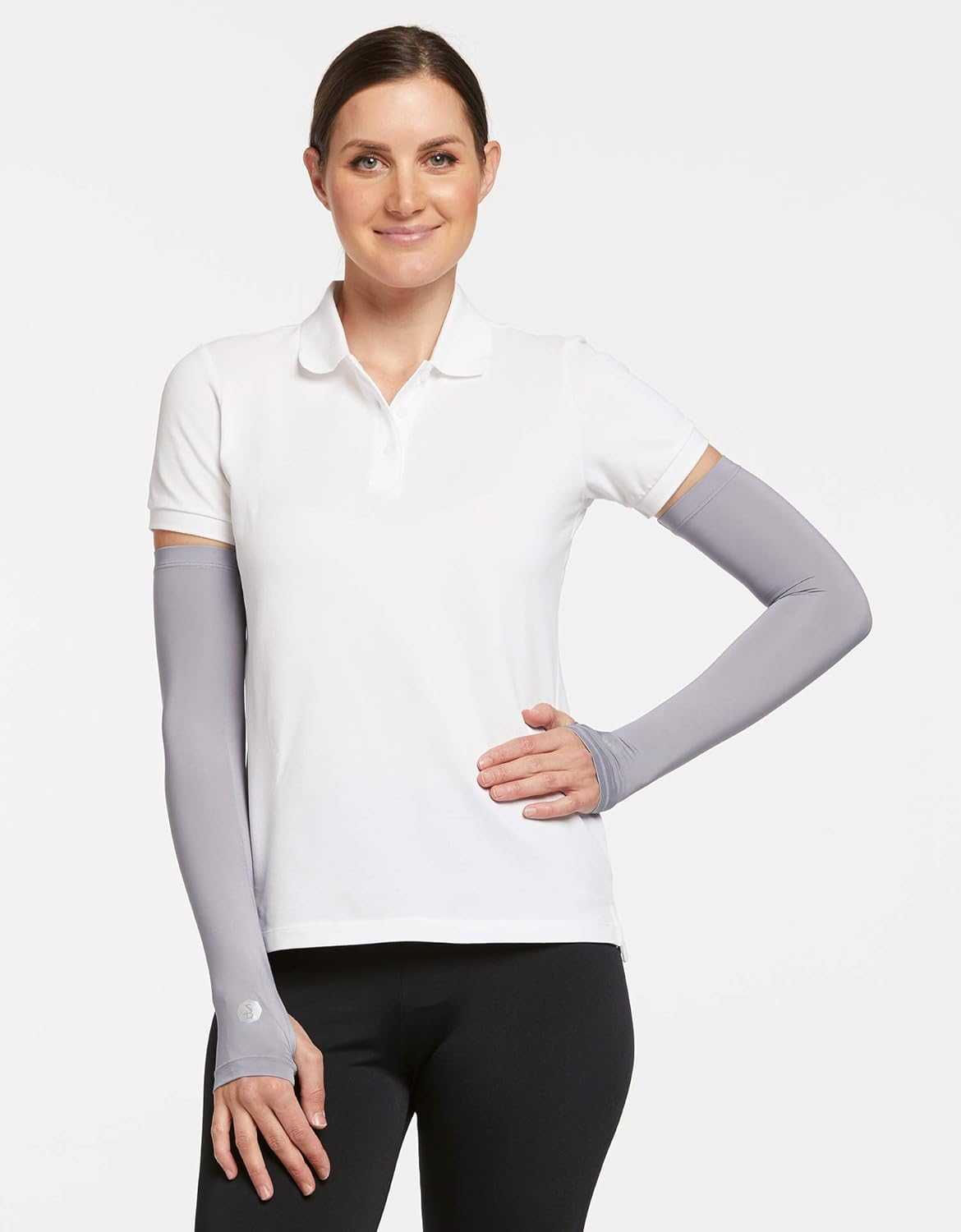 Solbari UPF50+ Sun Protective Cooling Arm Sleeves With Thumbholes at  Women’s Clothing store