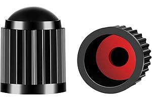 HZJD Tire Valve Caps, Black, with O Rubber Ring(25PCS)