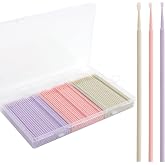 300 pcs Disposable Micro cotton swabs, Micro Applicator Brush,Micro Swabs For Eyelash Extensions,Mascara Micro Brush with Organizer Box For Cleaning Makeup and Personal Care (mixed-3 color)