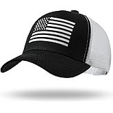 American Flag Trucker Hat - Snapback Hat, Baseball Cap for Men Women - Breathable Mesh Side, Adjustable Fit - for Casual Wear