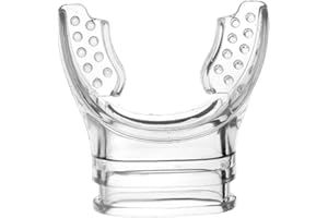 Floratek 2 PCS Transparent Silicone Snorkel Mouthpiece Soft Comfortable Spare Replacement Scuba Diving Mouthpiece for Regulators