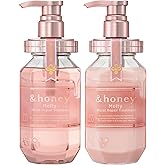 [Genuine Product] &amp;honey Melty Moist Repair Shampoo &amp; Conditioner Set 440mL+450g/14.87.fl.Oz+15.69Oz Sulfate-Free Moisturizing Hair Care Tame Frizz Waves