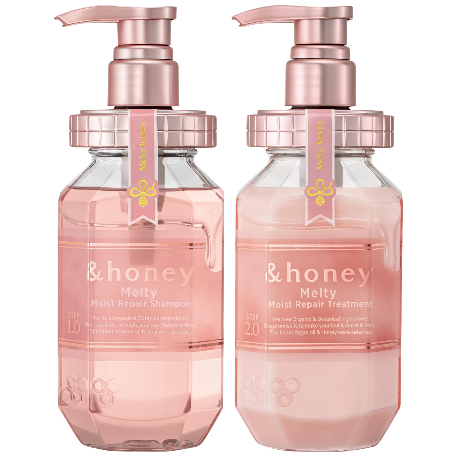 Photo 1 of [Genuine Product] &honey Melty Moist Repair Shampoo & Conditioner Set 440mL+450g/14.87.fl.Oz+15.69Oz Sulfate-Free Moisturizing Hair Care Tame Frizz Waves