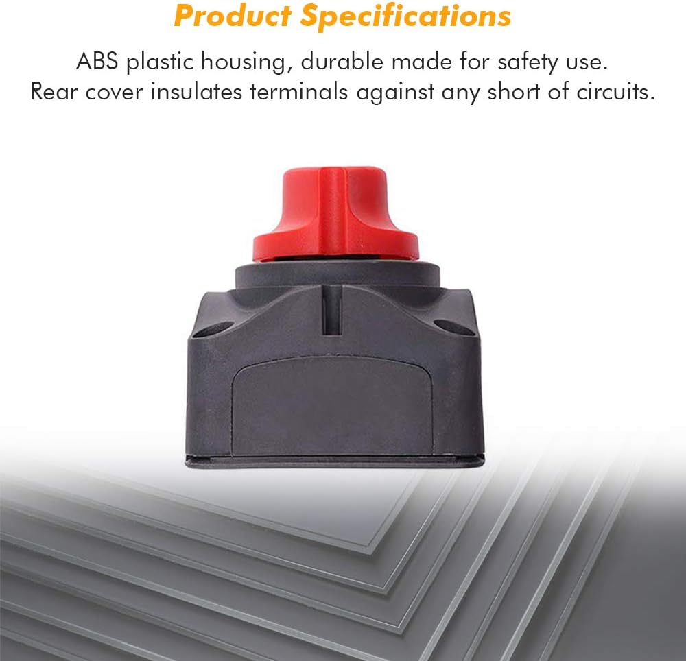 1-2-Both-Off Battery Switch 12V-60V Battery Disconnect Master Cut Shut Off for Marine Boat Car RV ATV Vehicle Heavy Duty Battery Isolator Switch: Automotive