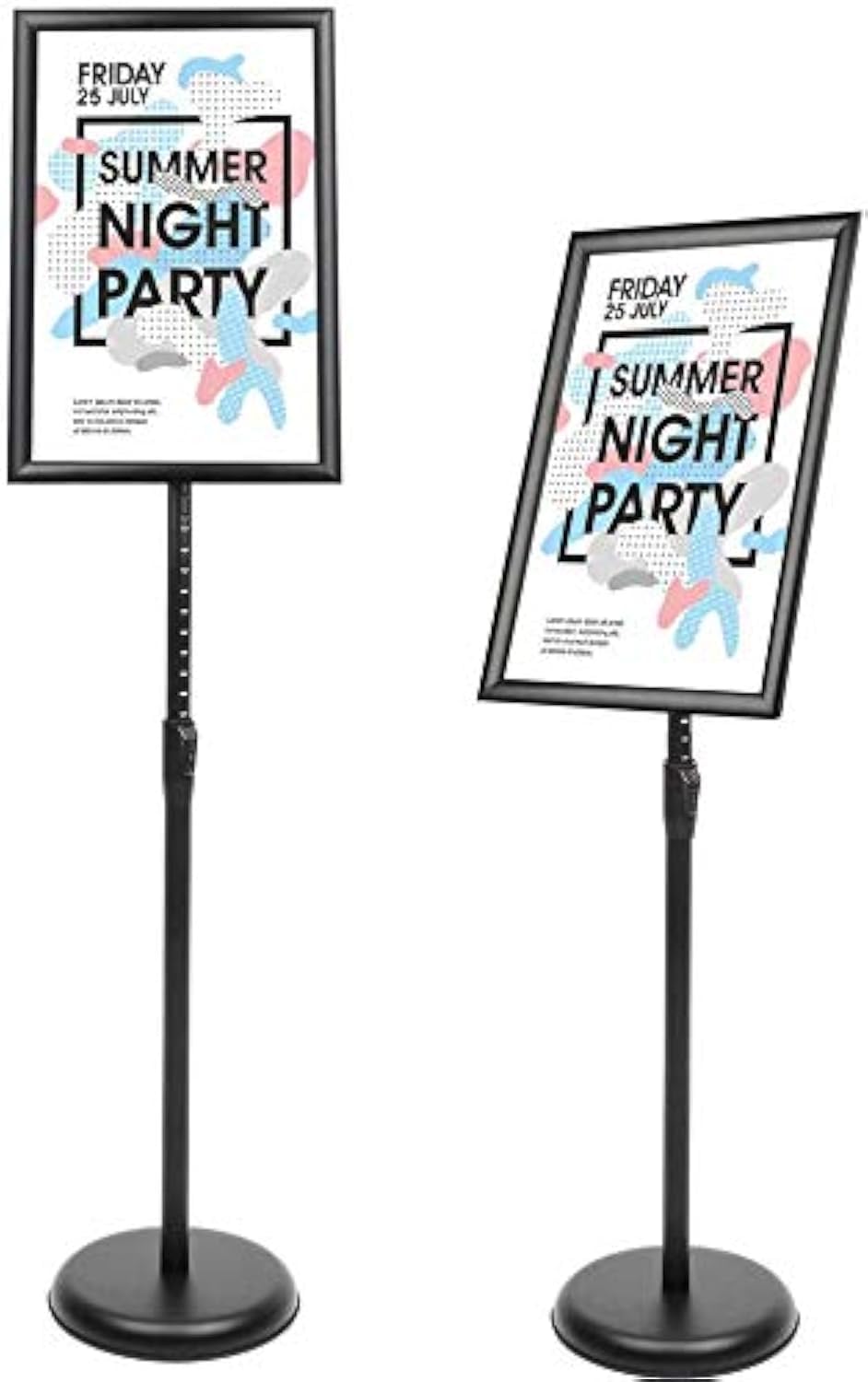 YIYO Floor Standing Sign Holder - A3 Adjustable Aluminum Sign holder, Menu Display Notice for Wedding/Business Activities Display（Black）