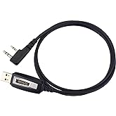 Retevis RT22 2 Pin 2 Way Radio USB Programming Cable,1 Pack | for RT21/RT68/RT22S/RT19/RT86,Compatible with Baofeng UV-5R/BF-888S,Arcshell AR-5 Walkie Talkie