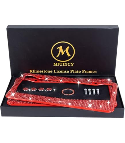 Bling License Plate Frame, 2 Pack Rhinestone License Plate Frames Holder Cover For Women Colorful A81f0738 D574 440c 970f 59ca2e797bdf.355dfc3e62c81f4ebe0970ca44157463 - View #8