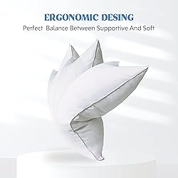 Deodar Goose Feather and Polyester Sleeping Pillow