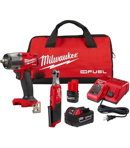Milwaukee Electric - M18 Fuel 1/2 HTIW 3/8 MTIW Automotive Combo K