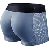JOCKMAIL Mens Butt Padded Underwear Mens Mesh Shapewear Boxer Briefs with Butt Enhancing Pads