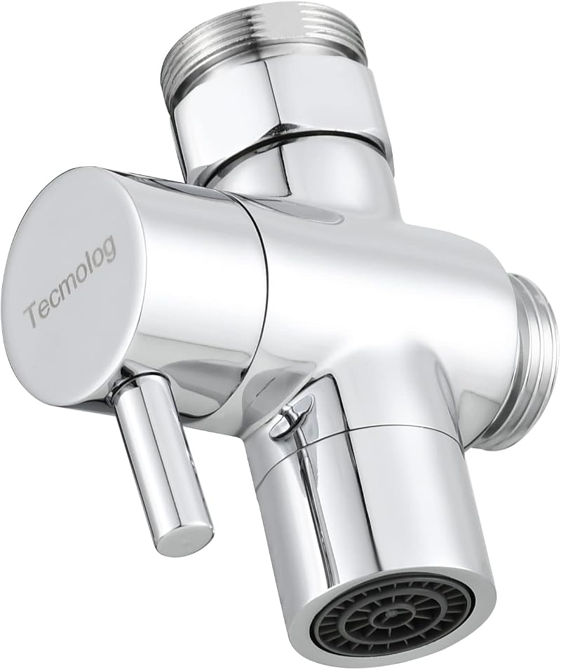 Tecmolog Brass Sink Valve Diverter 3 Way Chrome M22 to M24 SBA021C