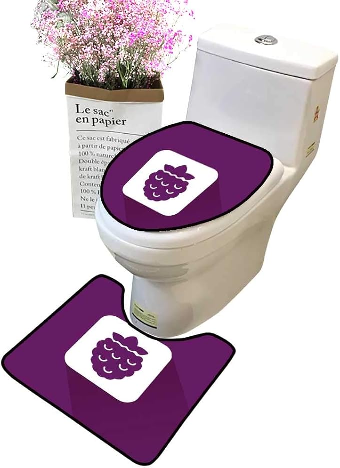 2Piece Bathroom Toilet Accessory Set Raspberry BlackBerry icon Toilet
