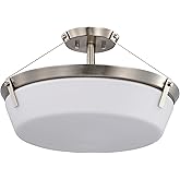 Nuvo Rowen - 4 Light Semi-Flush Mount in Traditional Style-11.13 Inches Tall and 18.5 Inches Wide-Brushed Nickel Finish