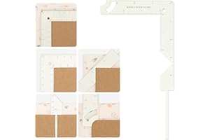 Miseyo 5-in-1 Book Cover Guide Stainless Steel Bookbinding Kit Scrapbooking Tool for Making Book Cover,Journal, Planner,Calender Covers Out of Chipboard