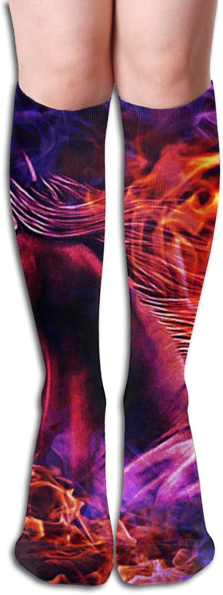 Agilitynoun Women's Socks Knee High Thigh Long Stocking Horses Fire Winter Warm Sexy Stocks