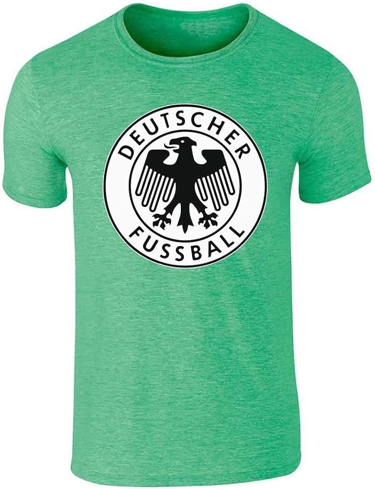 Germany Soccer Retro National Team Crest Costume Graphic Tee T-Shirt for Men
