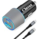 Cluvox 20W Fast USB C Car Charger Adapter, Compatible for iPhone 12/Pro/Max/Mini/11/XS/X/XR/8/Plus/SE 2020/iPad/Air 3 Rapid P