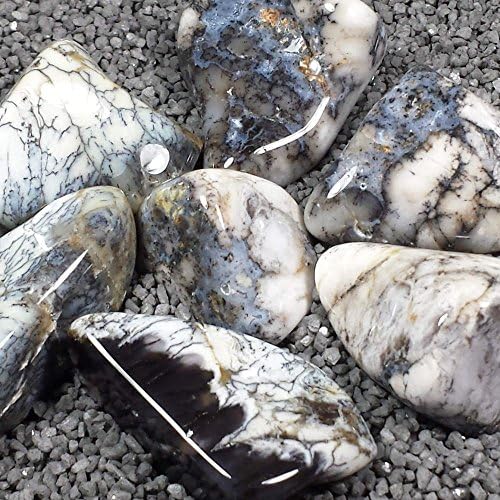 Dendritic Opal Agate Tumble Polished Crystal Stone, 1 pc, Sizes 1.2 to 1.9 Inch, TS1244