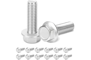 Tecledsn 14PCS Differential Cover Bolt, Valve Cover Bolts, M8 1.25 × 20mm Stainless Steel Auto Bolt Kit, Car Accessories Rear Ends Metric Threads Hex Head Flange Screw Set Replacement for Most Cars