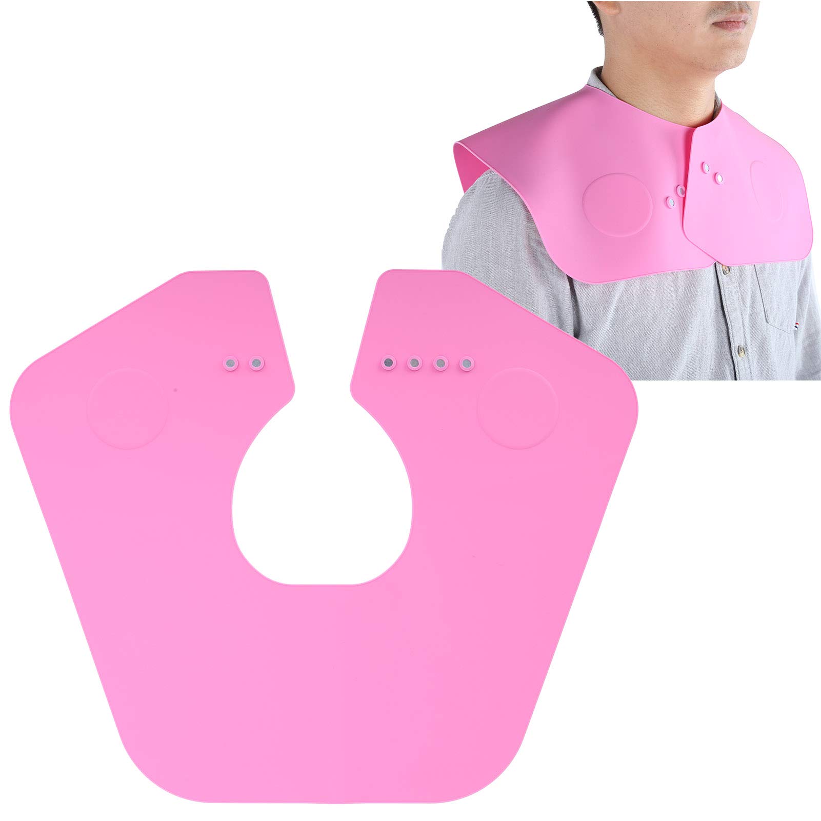 Uxsiya Neck Wrap Guard Hairdressing Pad Hair Cutting Cape for Salon for Hair Cutting for Styling (Pink)