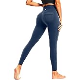 High Waisted Leggings for Women,No See Through Tummy Control Workout Athletic Running Yoga Pants with Pockets