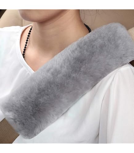 ZONETECH CAR SEAT COVER, SHEEPSKIN WINTER WOOL AUTO ACCESSORIES 1-PACK - GRAY
