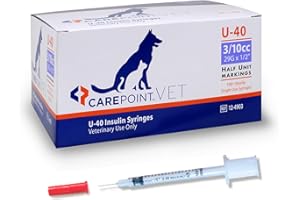U-40 Pet Insulin Syringe 3/10cc, 29G x 1/2", 100/Box 12-4903