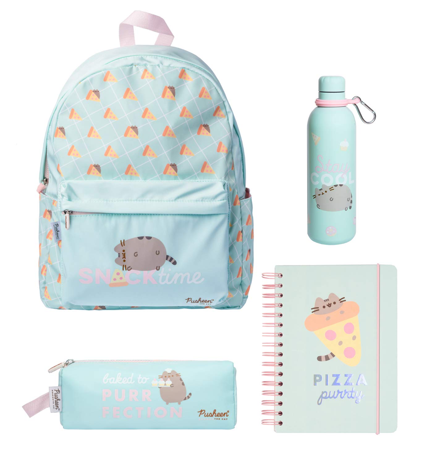 Grupo Erik Pusheen Gift Set (Backpack, Pencil Case, Water Bottle & Bullet Journal) Gift Box,PACK0274