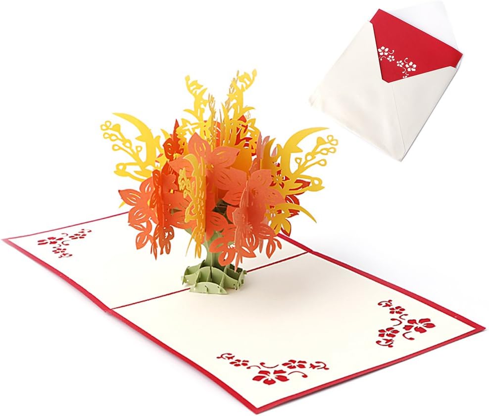 Lukalook 3D Pop Up Greeting Card Handmade Happy Birthday Merry Christmas Card