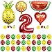 ONINIT Second Birthday Party Decoration Sets for Kids 2nd Birthday Baby Shower Summer Fruits Theme Party