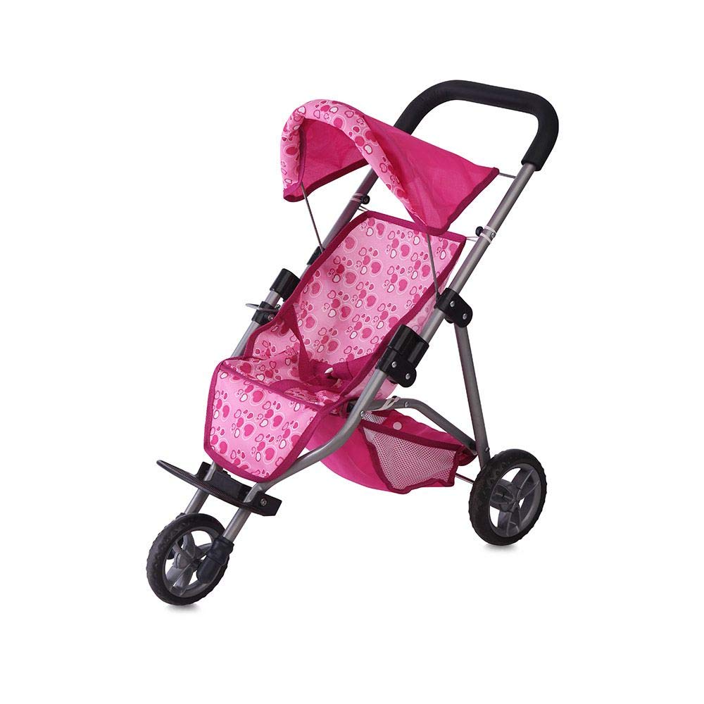 pink 3 wheel stroller