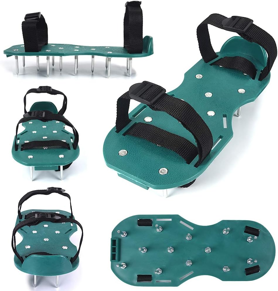 Lawn Aerator Shoes, 26 Spikes Aerating Lawn Sandals Loose